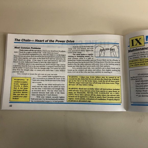 1991 Nishiki Standard Chainstay Mountain Bike Owners Manual Ephemera Movie Prop - Picture 5 of 10